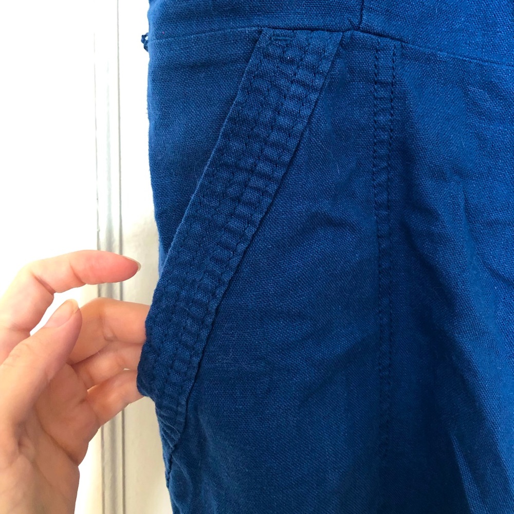 Blue Linen Romper - Picture 2 of 6